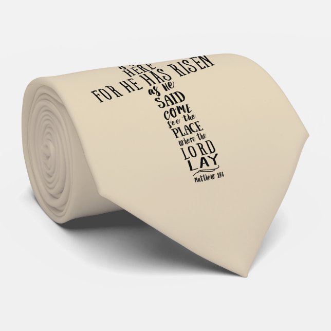 Gravata Ele não está aqui por ele ter risen, Matt 28:6 (Rolled)