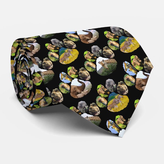 Gravata Elefante, Girafa, Torre de Pescoço de Pegada Zebra (Rolled)