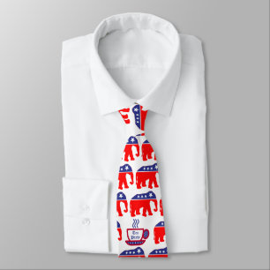 Gravata Elefante modernizado & tea party do GOP