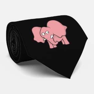 Gravata Elefante rosa