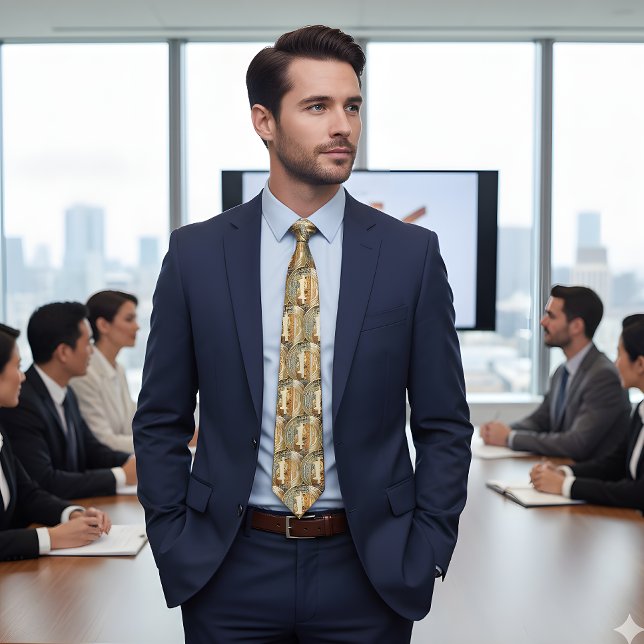 Gravata Elegância de Bitmoeda ouro (Criador carregado)