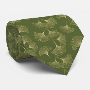 Gravata Elegância do Ginkgo Esmeralda – Botânica de Luxo a