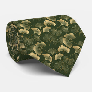 Gravata Elegância do Ginkgo Esmeralda – Botânica de Luxo e