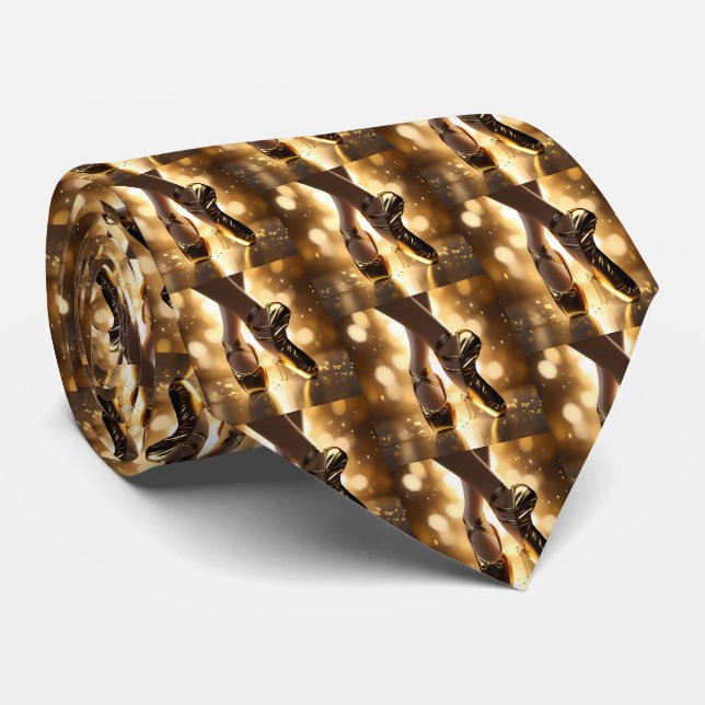 Gravata Elegância do ouro: Ballerina Calçados no Dourado B (Rolled)