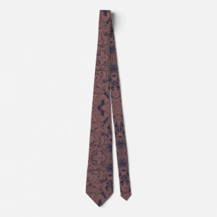 Gravata Elegância Escura: Abstrato Brown e Arte Púrpura
