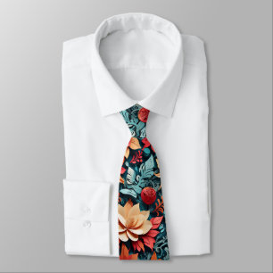 Gravata Elegância Floral de Inverno Festivo