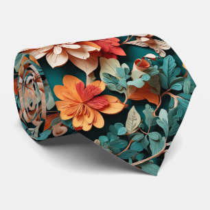 Gravata Elegância Floral Invernal Festiva