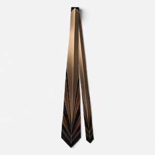 Gravata Elegância Geométrica Metálica Art Déco