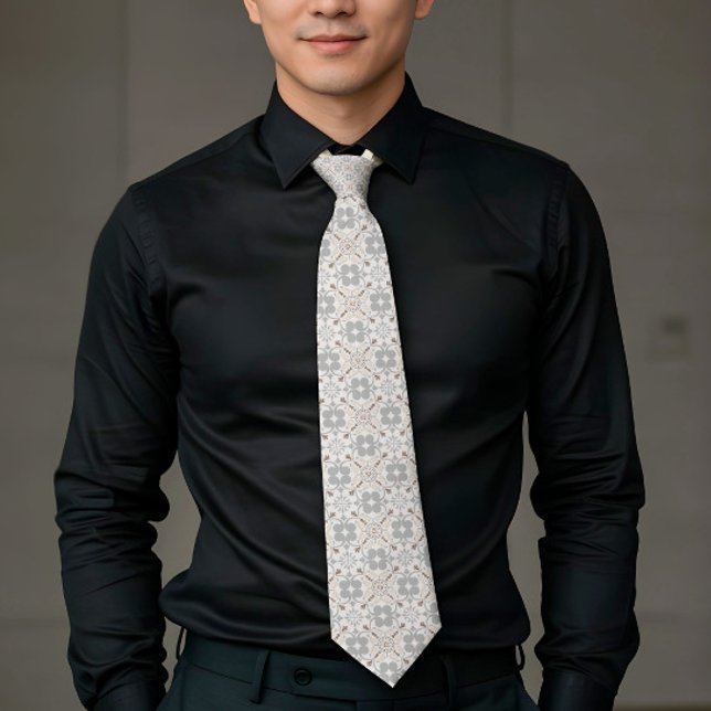 Gravata Elegant Aesthetics Spanish Geometric Pattern Tie (Criador carregado)