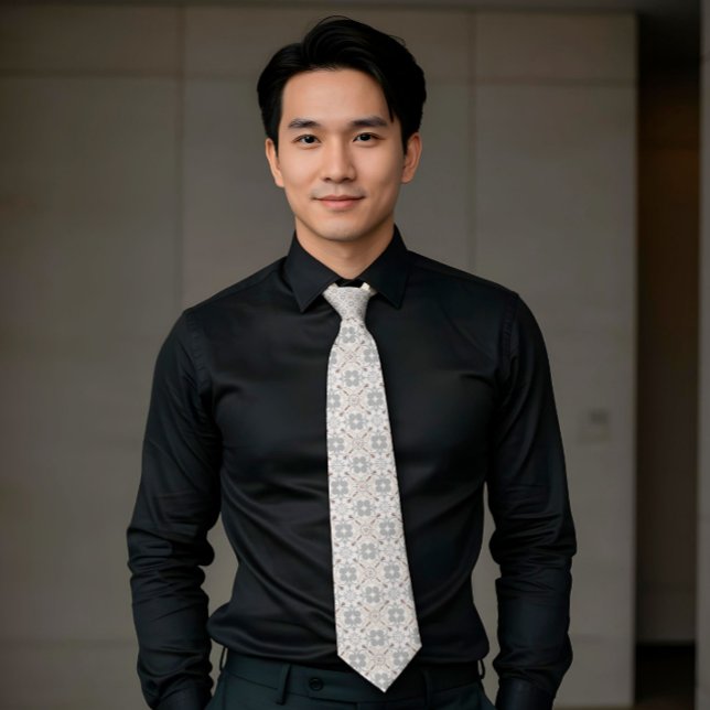 Gravata Elegant Aesthetics Spanish Geometric Pattern Tie (Criador carregado)