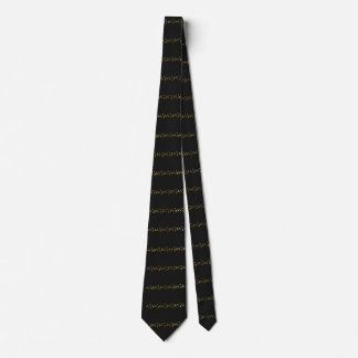 Gravata Elegant Black and gold Neck Tie