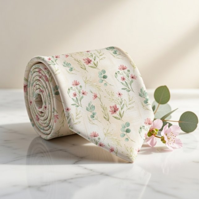 Gravata Elegant Botanical Spring Floral (Criador carregado)