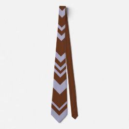 Gravata Elegant brown &blue chevron pattern Neck Tie