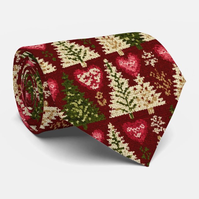 Gravata Elegant Festive Christmas Tree Pattern  (Rolled)