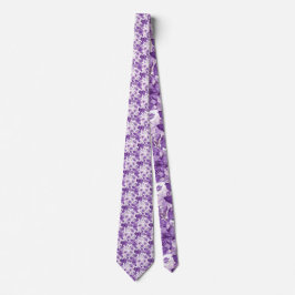 Gravata Elegant floral pattern in purple tones