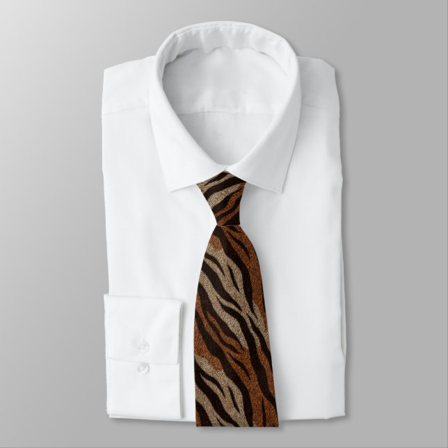 Gravata Elegant Gifts For Him Tiger Print (Amarrado)