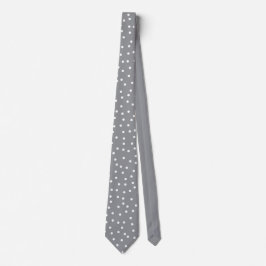 Gravata Elegant Gray White Polka Dots Pattern Groom Gift  