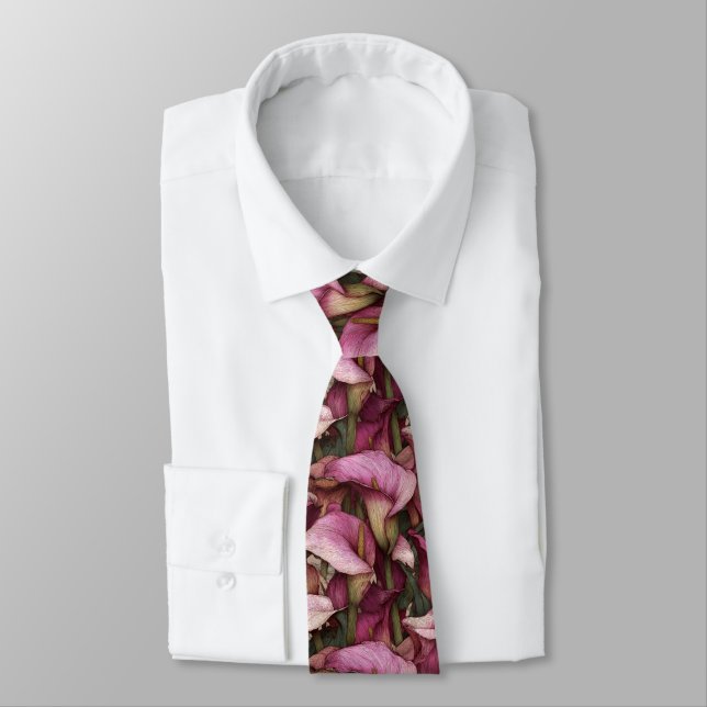 Gravata Elegant Men Gifts Calla Lilies (Amarrado)