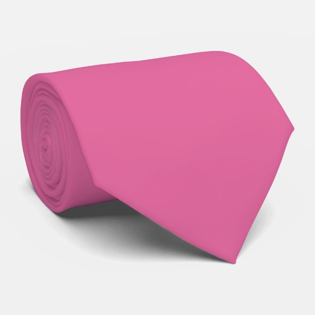 Gravata Elegant Pink Solid Groom Gift   (Rolled)