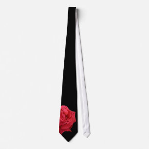 Gravata Elegant Red Rose Groom's Wedding Tie
