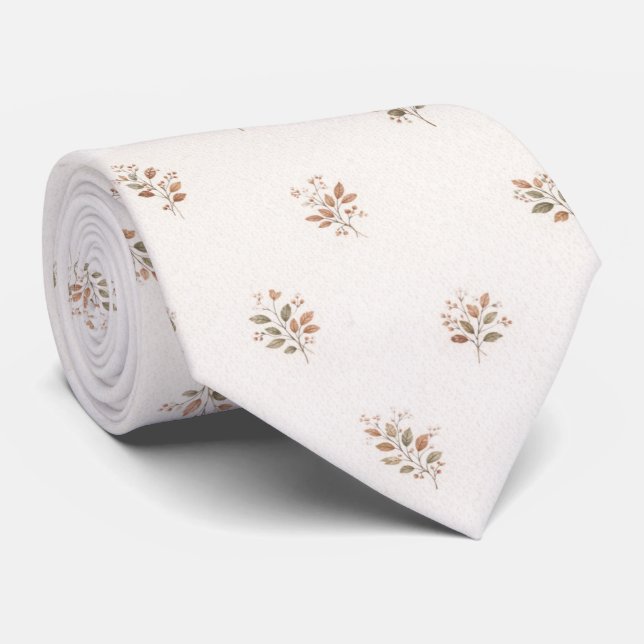 Gravata Elegant Terracotta Greenery Botanical (Rolled)
