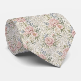 Gravata Elegant Vintage Shabby Chic Blush Pink Peony