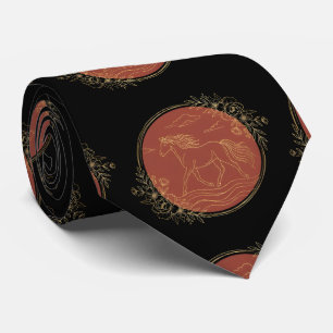 Gravata Elegante Ano Novo Chinês 2026 Ano do Cavalo