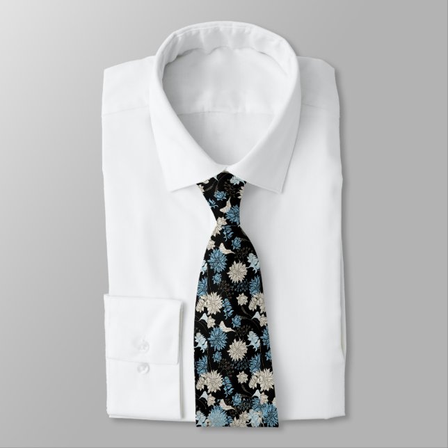 Gravata Elegante Chic Flor Silvestre Masculino  (Amarrado)