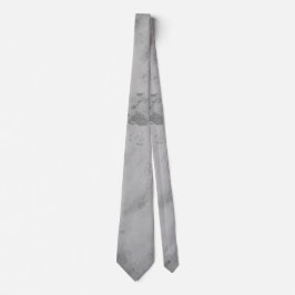 Gravata Elegante com Padrão de Mármore Cinza