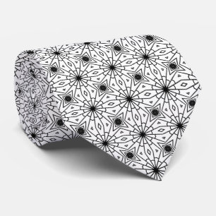 Gravata elegante com padrão geométrico de estrela