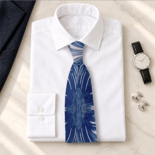 Gravata Elegante damasco Azul toile de jouy