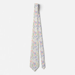 gravata elegante floral pastel