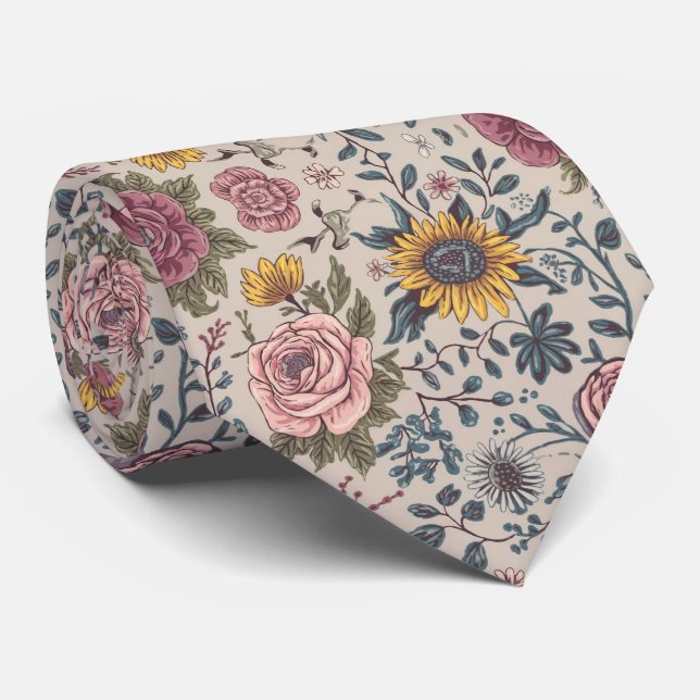 Gravata Elegante floralmente (Rolled)