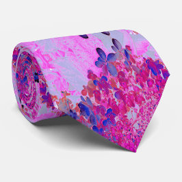 Gravata Elegante Fuchsia e Limelight Hydrangea Azul Escuro