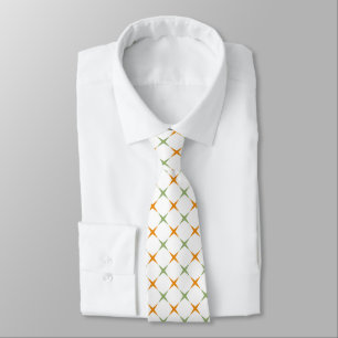 Gravata Elegante Laranja & Verde Sálvia Estrela Ge