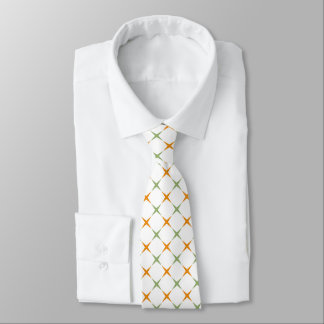 Gravata Elegante Laranja & Verde Sálvia Estrela Ge