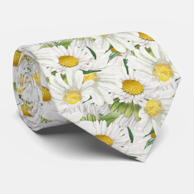 Gravata elegante margarida floral (Rolled)