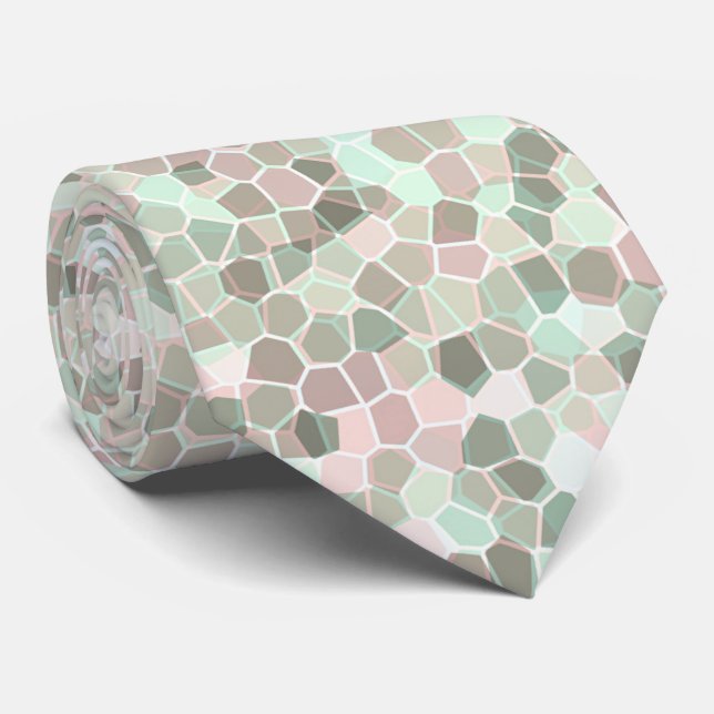 Gravata Elegante Mosaico Design (Rolled)