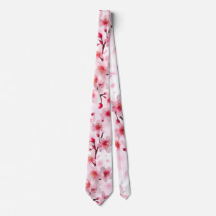 Gravata Elegante Pinky Cherry Blossom