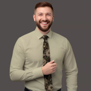 Gravata Elegante Tie de Padrão Floral