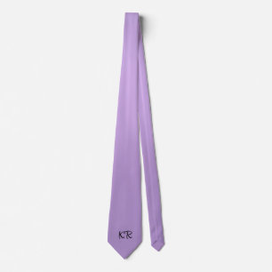 Gravata Elegantes iniciais monograma roxo lavanda clássico