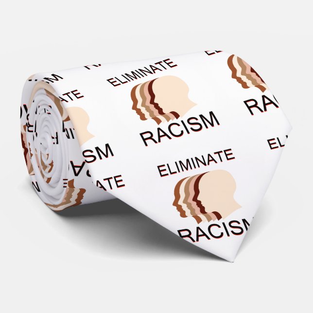 Gravata Elimine o racismo (Rolled)