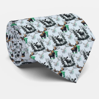 Gravata Elk Moose Antlers Deer Pattern Design