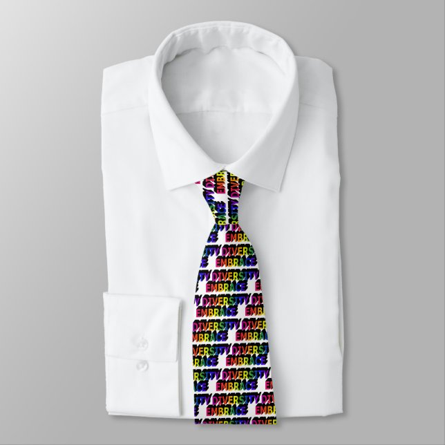 Gravata Embrace Diversity Tie (arco-íris) (Amarrado)