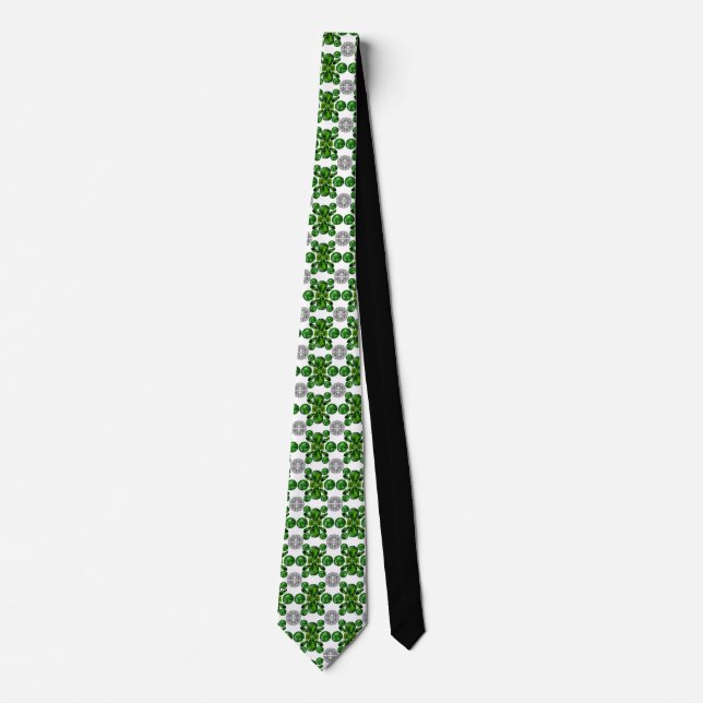 Gravata Emerald Diamond Gemstone Art Green (Frente)