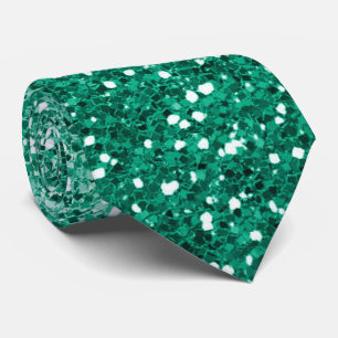 Gravata Emerald Green Ombre Glitter Sparkle Neck