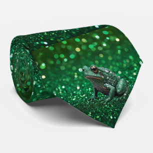 Gravata Emergência Encantadora: O Sapo Verde Sparkle,