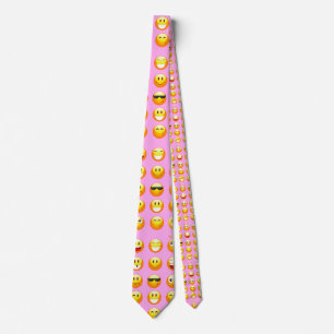 Gravata emoji do rosa pastel