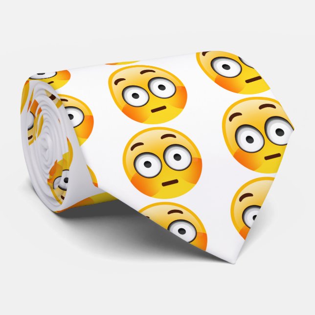 Gravata Emoji embaraçado com o laço nivelado dos mordentes (Rolled)