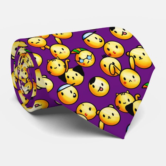 Gravata Emoji Purple (Rolled)